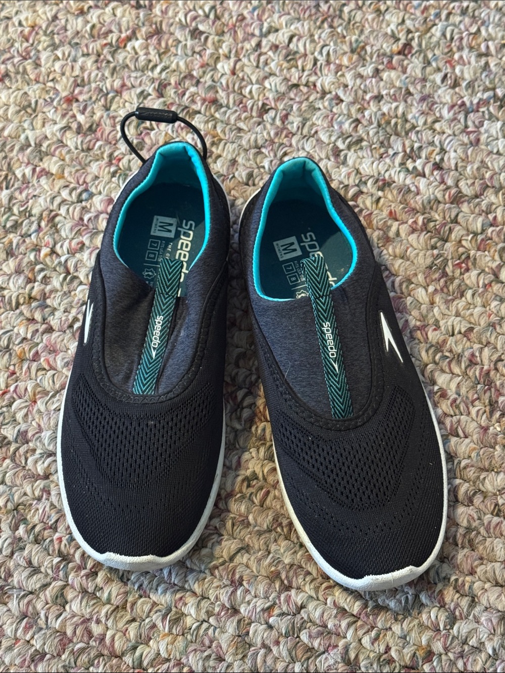 Speedo women’s Black Water Shoes with Teal Trim